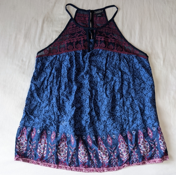 LUCKY BRAND Boho Paisley Print Halter Top Various Colors - Picture 1 of 7